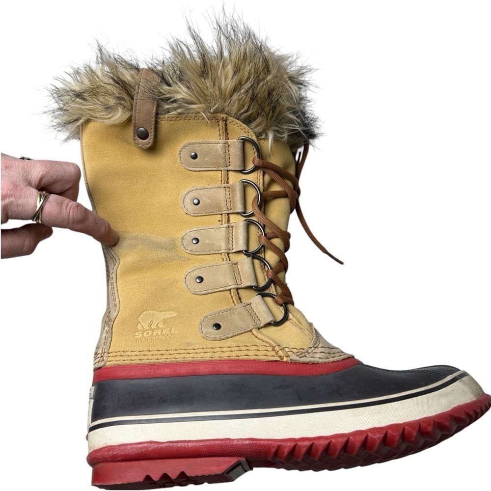 Sorel Joan of Arc Boots Waterproof Winter Faux Fur Size 8 Women's Tall Boots - Picture 12 of 15